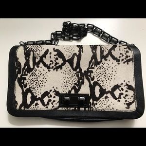 BCBGMaxmaria Mohair leather clutch